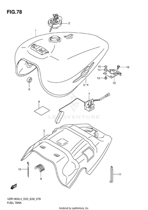 Fuel Tank (vzr1800l4 E28) Schematic