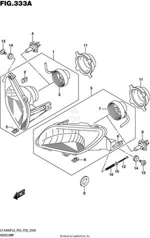 Headlamp (lt-a400fl8 P03) Schematic