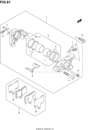 Rear Caliper Schematic