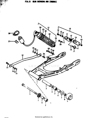 Rear Swinging Arm (rm250c) Schematic
