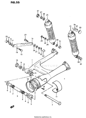 Rear Swinging Arm Schematic