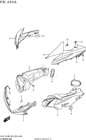 Air Intake Pipe (gsx-r600) Schematic
