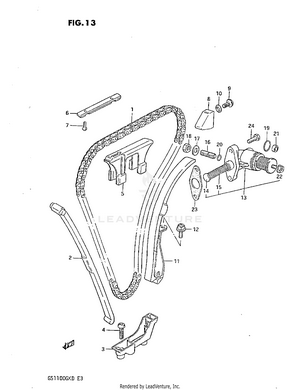 Cam Chain (gs1100gkd) Schematic