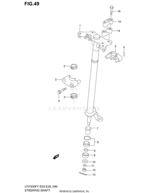 Steering Shaft (model W/x) Schematic