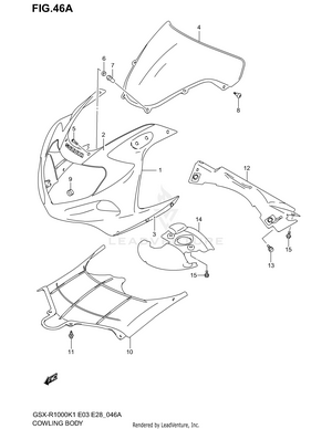 Cowling Body (model K2) Schematic