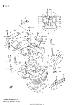 Front Cylinder Head (vl800 E33) Schematic