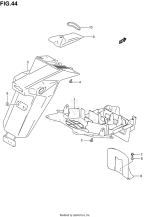 Rear Fender (sv1000sk3) Schematic