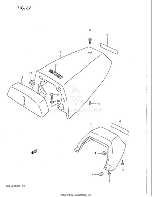 Seat Tail Cover Schematic