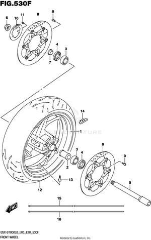 Front Wheel (gsx-s1000zl8 E33) Schematic