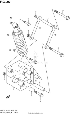 Rear Cushion Lever (vl800cl3 E28) Schematic