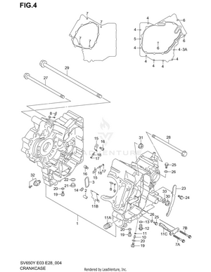 Crankcase (model X/y) Schematic
