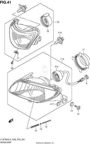 Headlamp (lt-a750xl4 P33) Schematic
