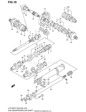 Secondary Gear - Propeller Shaft Schematic