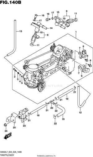 Throttle Body (sv650l7 E33) Schematic