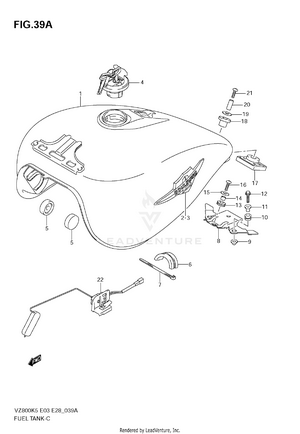 Fuel Tank (model K7/k8) Schematic