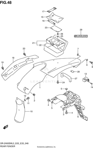Rear Fender Schematic