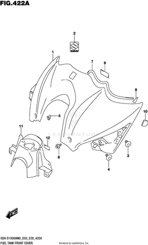 Fuel Tank Front Cover Schematic