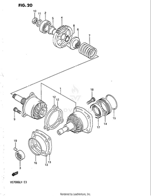 Secondary Drive Gear (model G) Schematic
