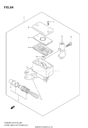 Front Master Cylinder (sv650k3/k4/k5/k6/k7) Schematic