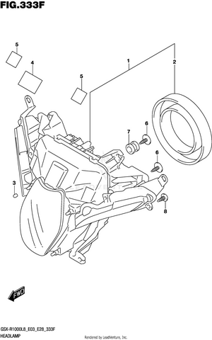Headlamp (gsx-r1000rzl8 E03) Schematic