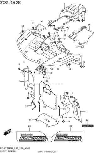 Front Fender (lt-a750xpzm2 P28) Schematic