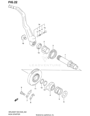 Kick Starter (dr-z400y/k1/k2/k3/k4) Schematic