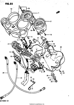 Speedometer - Tachometer (gs1100ez/ed) Schematic