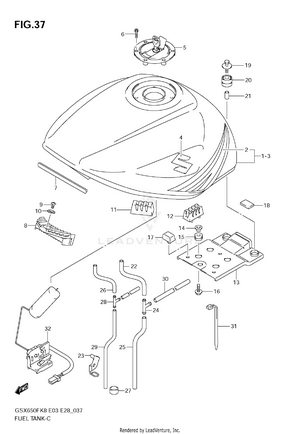Fuel Tank (model K8) Schematic