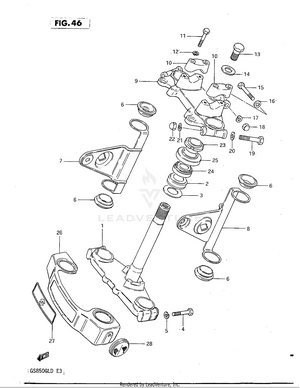 Steering Stem (model Z) Schematic
