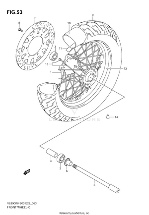 Front Wheel (vl800k6/tk6/k7/tk7/k8/tk8/k9/tk9) Schematic