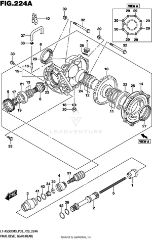 Final Bevel Gear (rear) Schematic