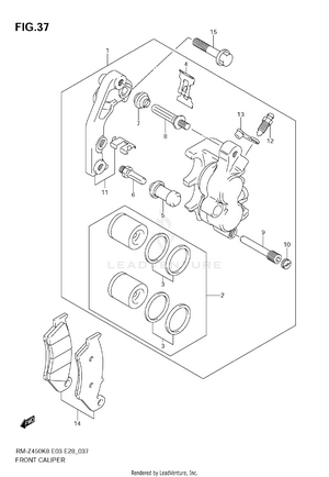 Front Caliper Schematic