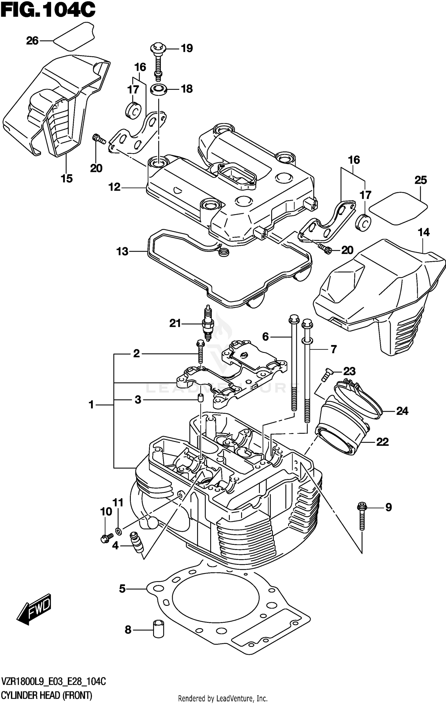 CYLINDER HEAD (FRONT) (VZR1800BZL9 E28)