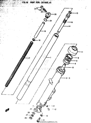 Front Fork (gs1000c Schematic