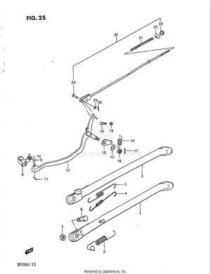 Stand - Rear Brake Schematic