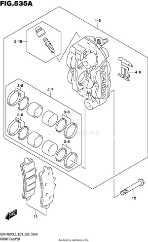 Front Caliper Schematic