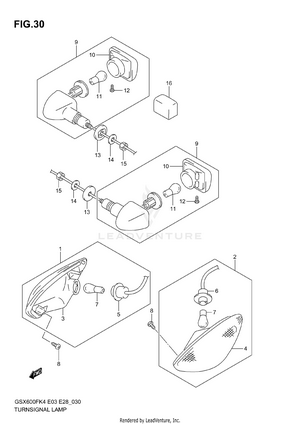 Turnsignal Lamp (model K4/k5) Schematic