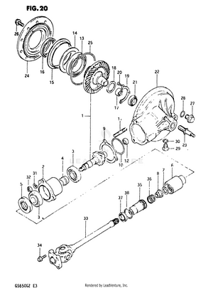 Propeller Shaft - Final Drive Gear Schematic