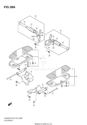 Footrest (model K9) Schematic