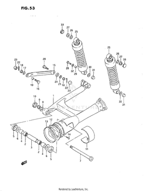 Rear Swinging Arm Schematic