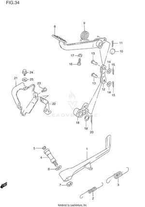 Prop Stand - Rear Brake Schematic