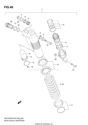 Rear Shock Absorber (model K5) Schematic