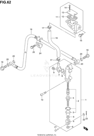 Rear Master Cylinder Schematic