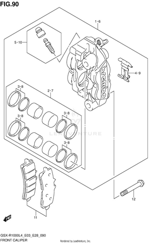 Front Caliper Schematic