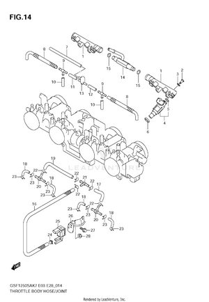 Throttle Body Hose/joint Schematic