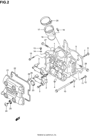Front Cylinder Head Schematic