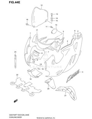 Cowling Body (model K3) Schematic