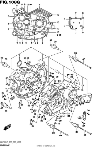 Crankcase (vl1500tl8 E33) Schematic