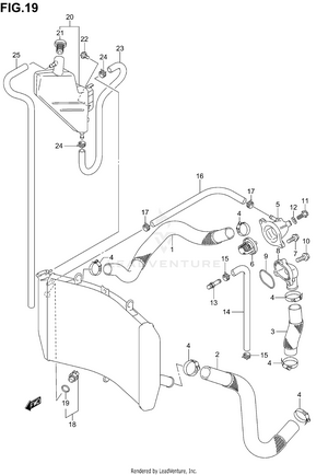 Radiator Hose Schematic