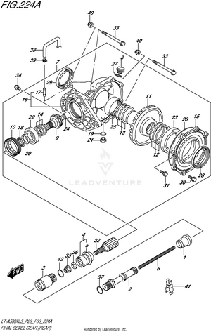 Final Bevel Gear (rear) Schematic